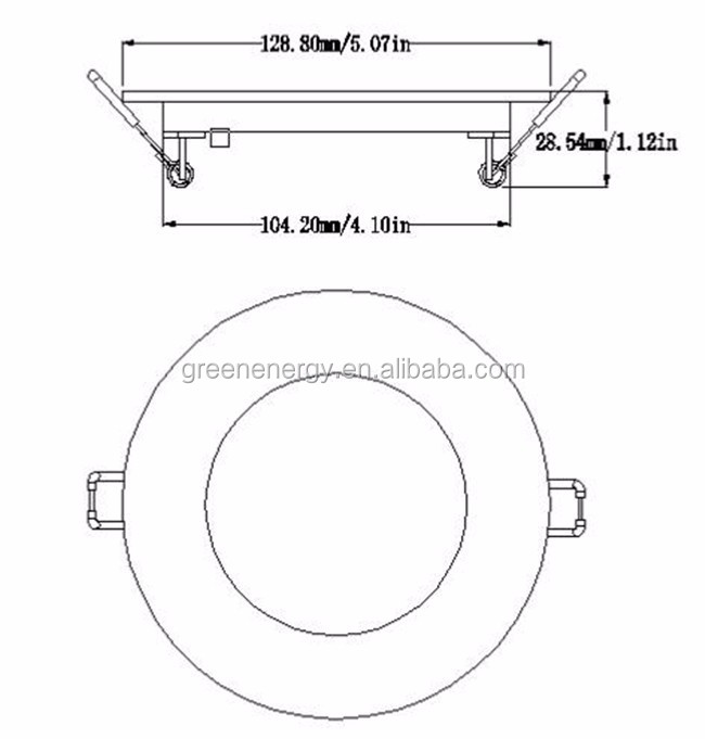 Modern Round Etl Led Down Light Recessed Dimmable Led Downlight 4" 6