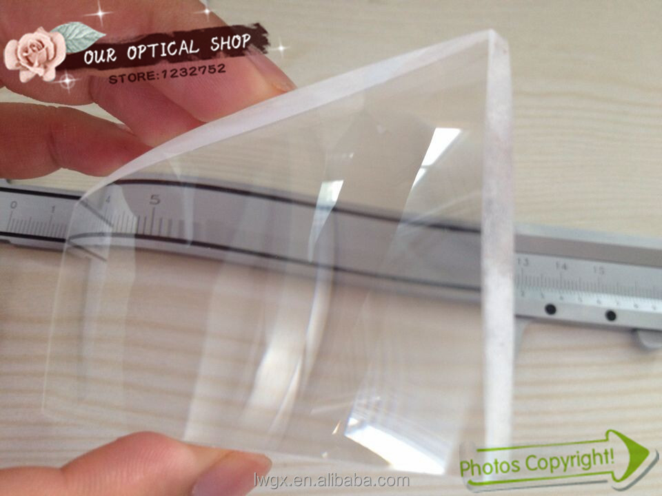 正方形の形状光学ガラス球面12050x20mmbi- 凸レンズ2xのために虫眼鏡、 +4.00d問屋・仕入れ・卸・卸売り