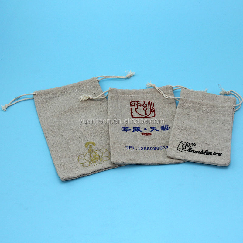High quality ecofriendly cheap drawstring jute bag for Buddha