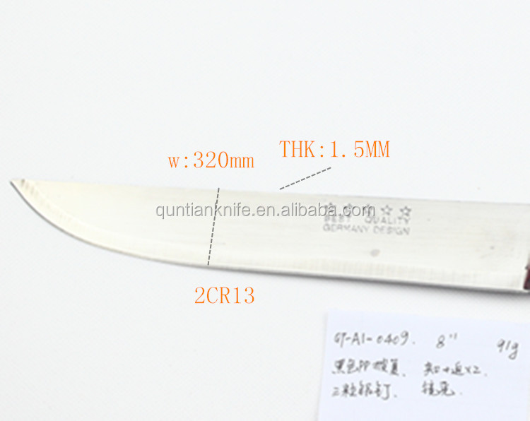 Hot black PP and wooden grain handle chef knife問屋・仕入れ・卸・卸売り