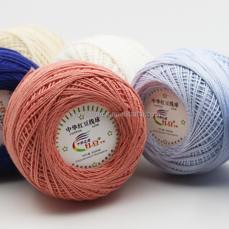 トップqalityかぎ針編み糸5 #手かぎ針編みニット綿糸でマルチカラー仕入れ・メーカー・工場