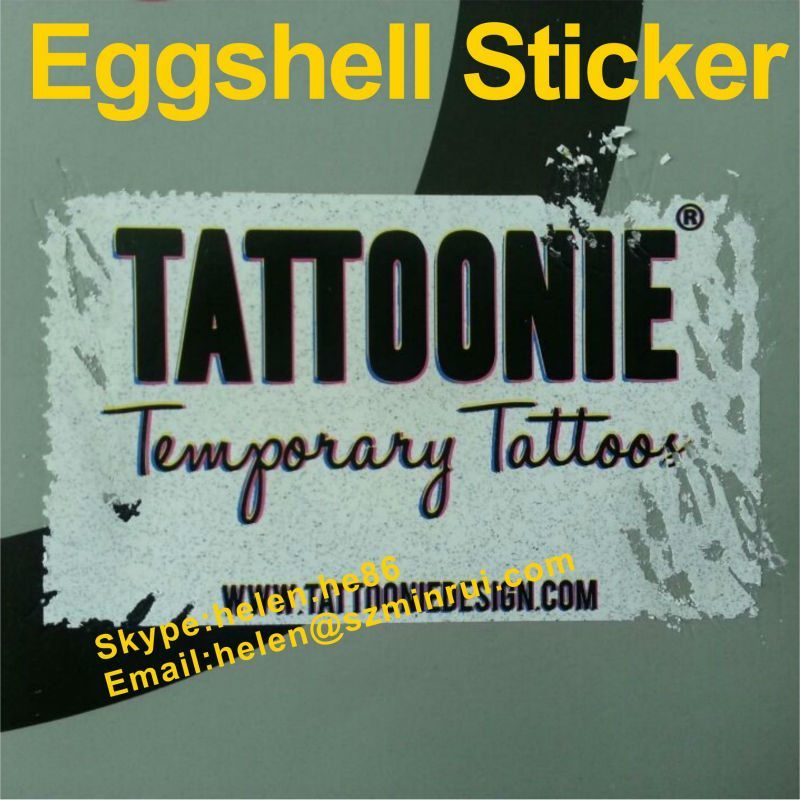 Two Colors Printing Eggshell Vinyl Sticker,Custom Printed Arts Graffiti