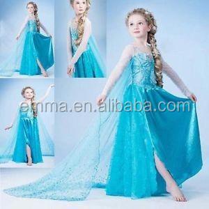 美しいエルザ衣装プリンセスリトル女の子の冷凍エルザドレス卸売BC14165仕入れ・メーカー・工場