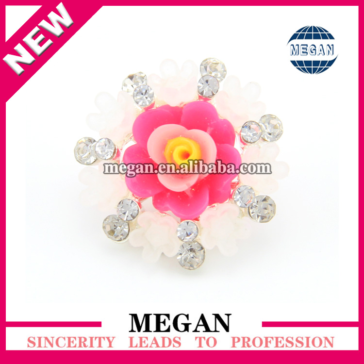 とてもかわいいバラの花真珠合金の結晶ラインストーンのボタン仕入れ・メーカー・工場