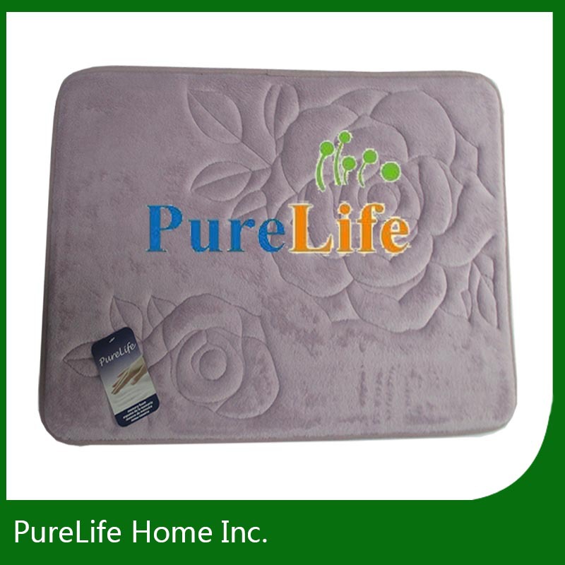 新しいデザインpurelife花が付いている用カーペットの入り口のドアのフリース生地のためのゴム製のフロアマット問屋・仕入れ・卸・卸売り