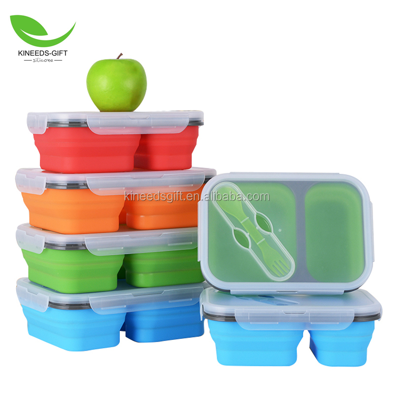 Expandable & Collapsible Bento Box Silicone Container - China Expandable  Lunch Box and Foldable Lunch Box price