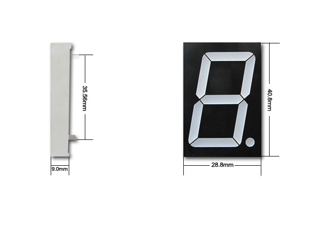 Kem-12011-BB Common Anode 1.2 inch Single Digit 7 Segment LED Display Blue