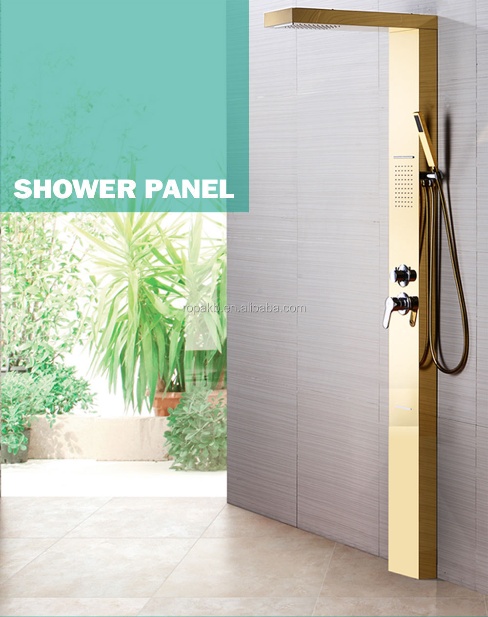 シンプルなデザイン高品質のステンレス鋼304フィードバックお客様に良いシャワーのパネル仕入れ・メーカー・工場