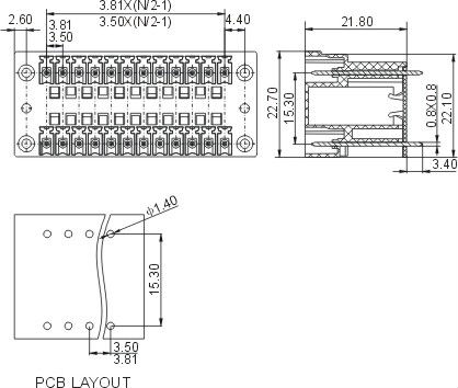 プラグイン可能なターミナルブロックコネクタ3.5mm3.5mm3.81ミリメートルピッチ23456789101214161820ピン、 ul、 cerohs指令kls2- edalv- 3.5仕入れ・メーカー・工場