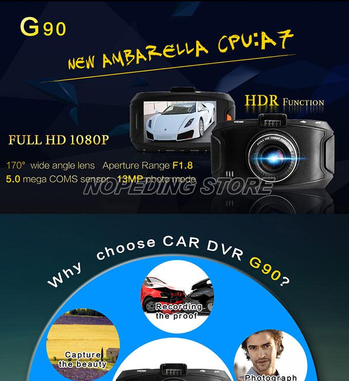 G90 Ambarella A7 Car DVR Camera 172065_8