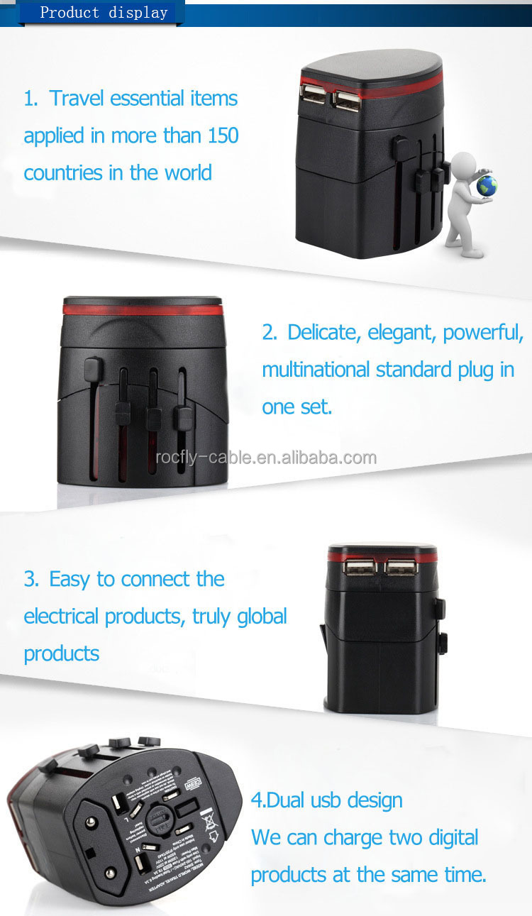 在庫の!! 最も人気のある普遍的な旅行アダプター充電器5v2.1a問屋・仕入れ・卸・卸売り