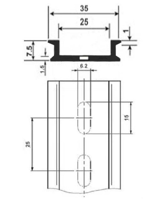 高品質の冷延スチール製のdinレール35ミリメートル×7.5mm×1.5mm仕入れ・メーカー・工場