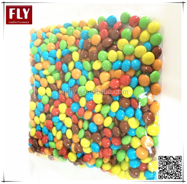 milk flavor hard coated dragees vending m&m candy like chocolate beans