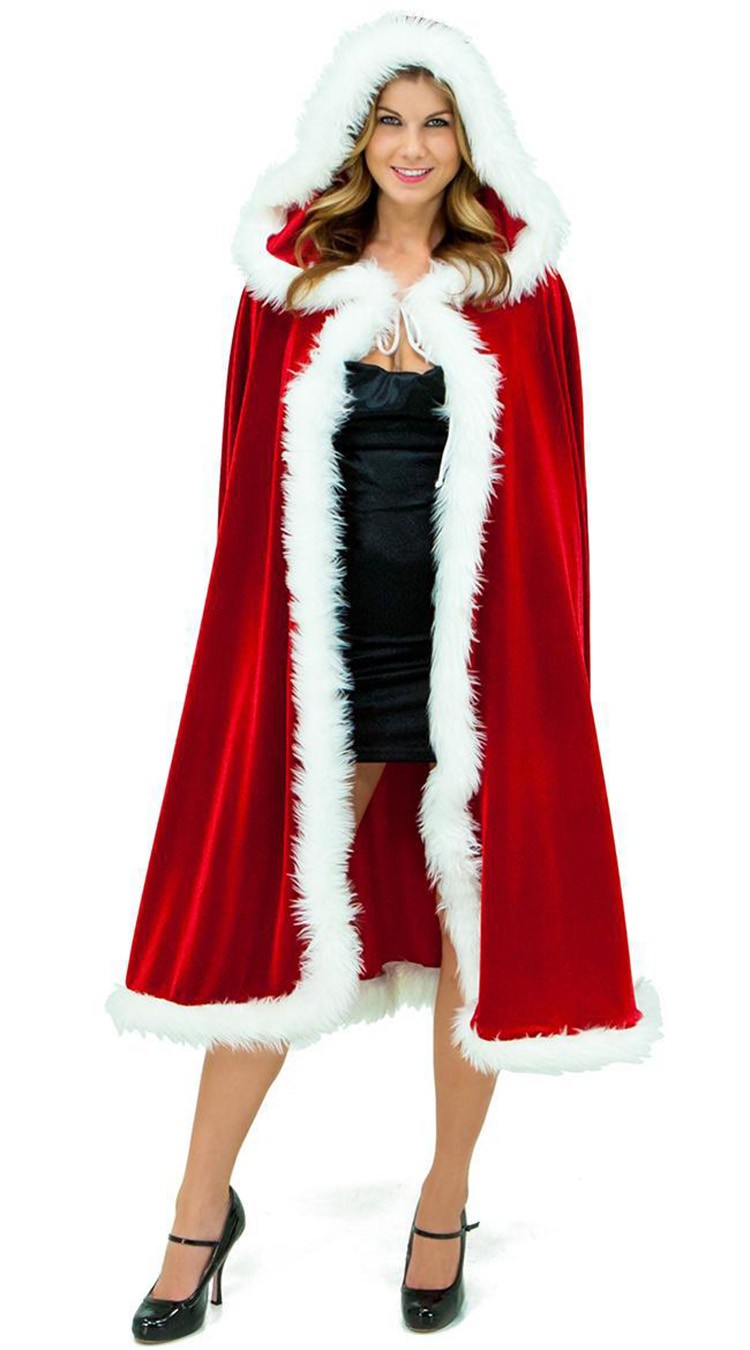 大人セクシーな欧米の人気の高-グレードクリスマス赤いマント仕入れ・メーカー・工場