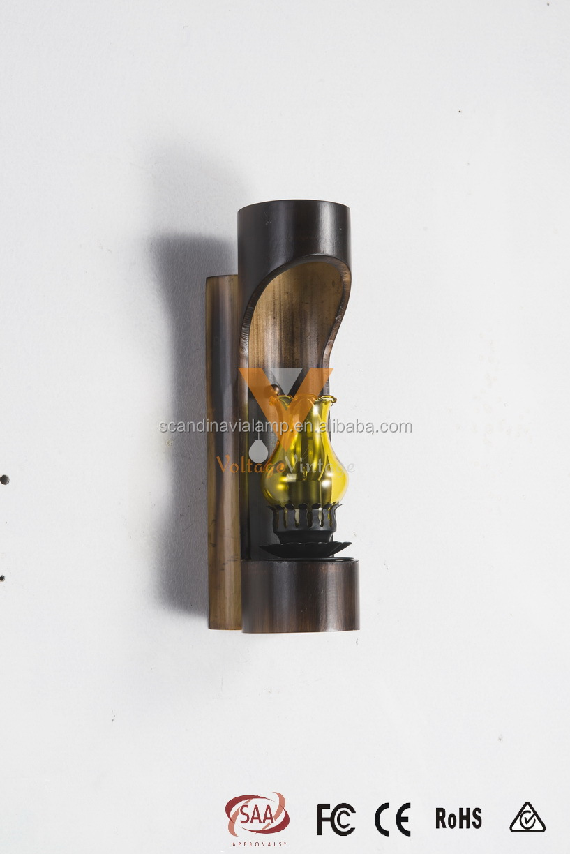 Lampade a parete classiche: vintage di legno titolare applique da ...