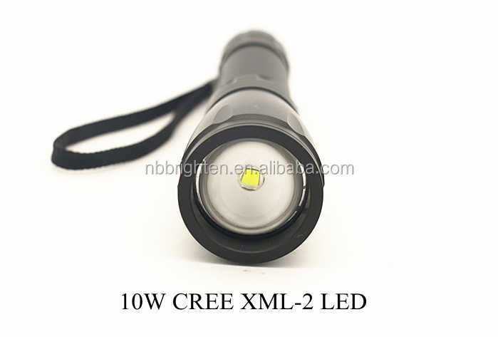 明るい強い光アルミ 1000 ルーメン led懐中電灯トーチ ライト 、 ハイ パワー 10 ワット cree xml t6 u2 led 1000 ルーメン懐中電灯仕入れ・メーカー・工場