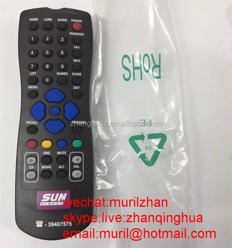 Black 41key Sun Direct Remote Control For Hdtv With Aaa*2 1.5v Battery