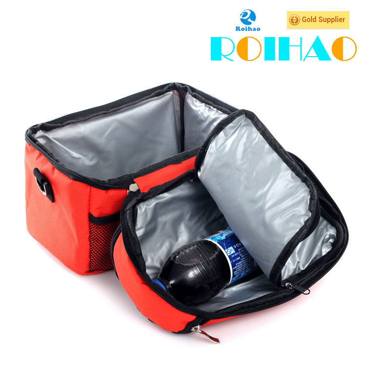 Cool carry cooler bag, RPET polyester lightweight ice cream cooler bag