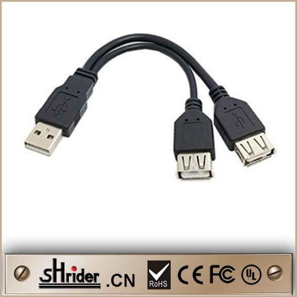 Usb Splitter Cable 2 Female 1 Male Y Cable Buy Usb Splitter Cable 2