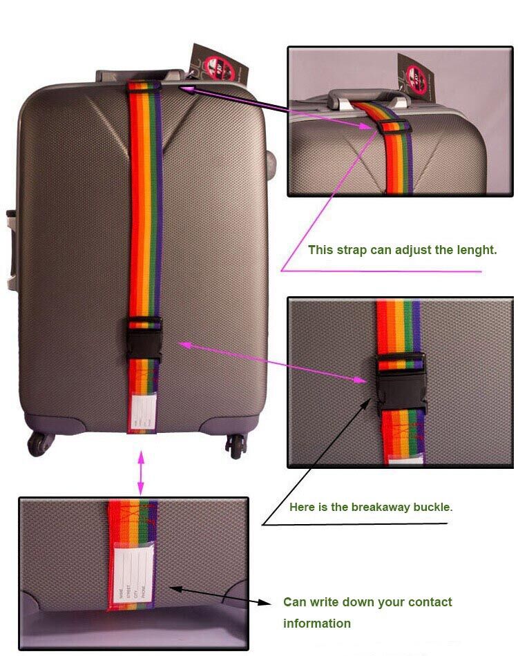 高品質tsaロック旅行かばん用虹の荷物のベルト仕入れ・メーカー・工場