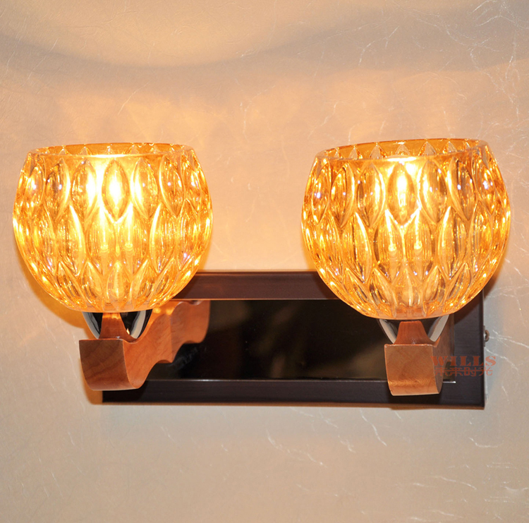 黄金の専修木製ガラス壁ランプのためのホテル/ベッドルーム仕入れ・メーカー・工場