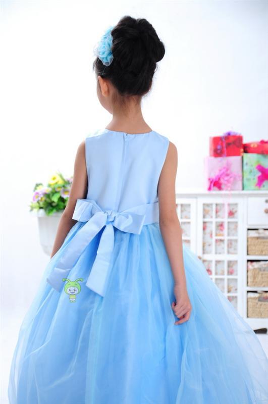 熱い販売の最新ウェディング2014年カスタムキッズドレス女の子のためのバルク卸売問屋・仕入れ・卸・卸売り