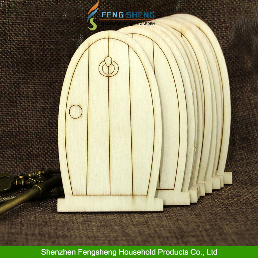 Ongeverfd plaque laser gesneden houten deuren fee faerie elf met ...