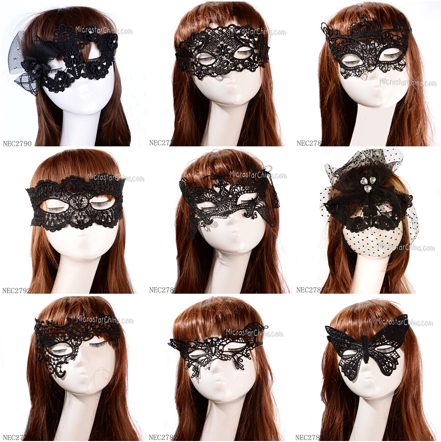 イタリアの高級女性ブラックレースフェイスマスク用誕生日パーティー仕入れ・メーカー・工場