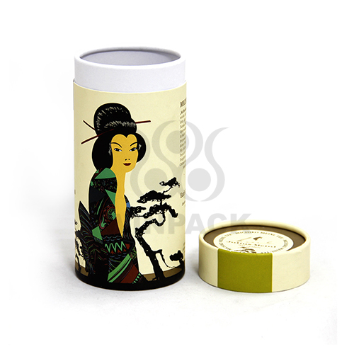 Cylinderical Classical Style Cardboard Tube Packaging Boxes for Tea / Powder