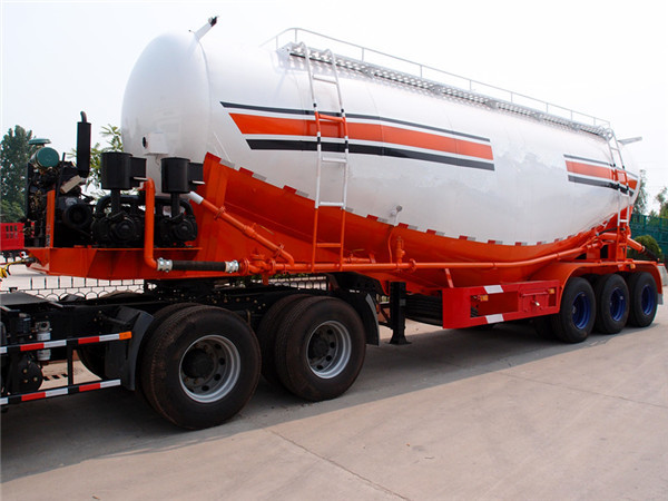 TITAN Air compressor bulk cement semi tanker trailer, cement tanker compressor