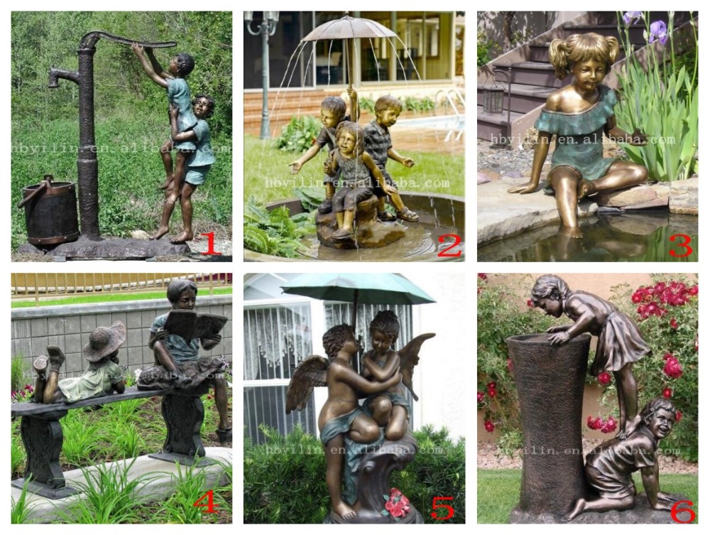 ブロンズ大噴水天使彫刻/真鍮天使と女性噴水像仕入れ・メーカー・工場