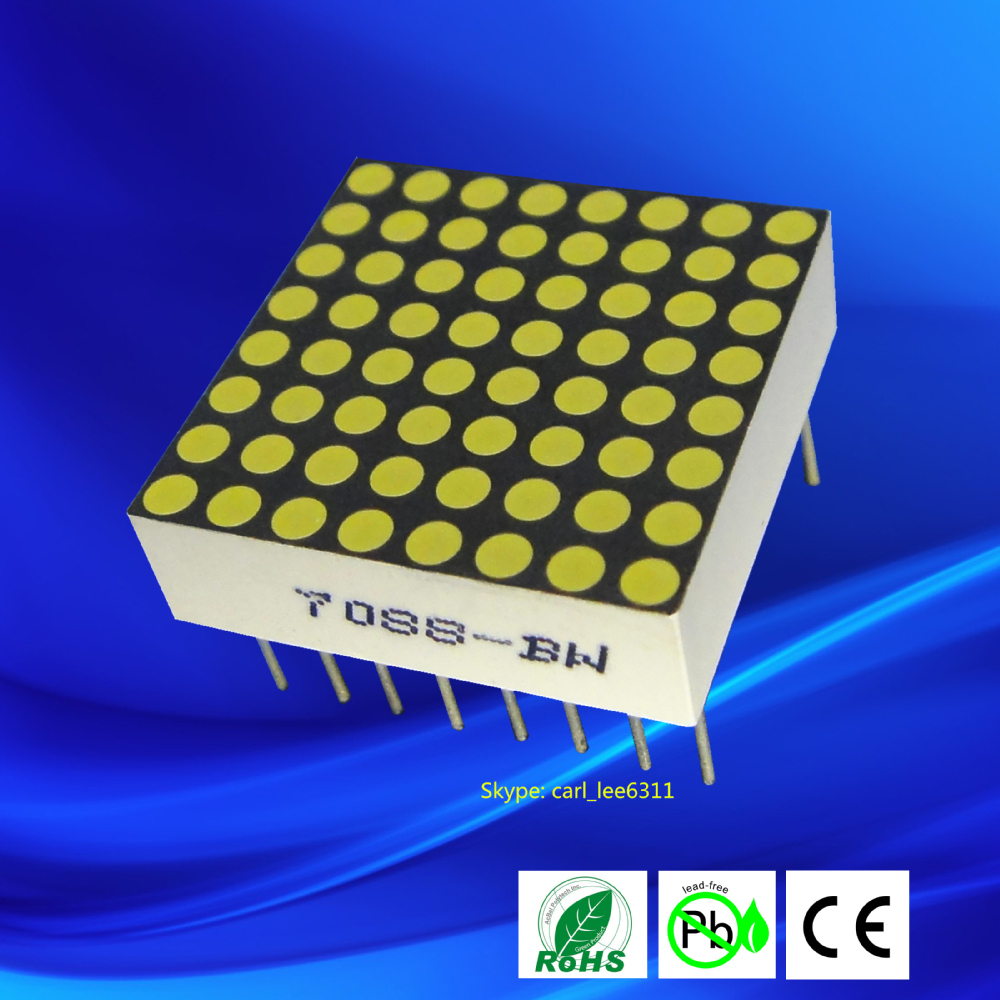 Bright led indoor ultra white led matrix for lift 8x8 dot led matrix
