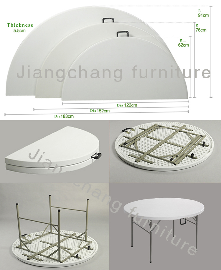 プラスチック製のラウンドテーブル、 フォールディングラウンドjc-an143ホテル用テーブル仕入れ・メーカー・工場