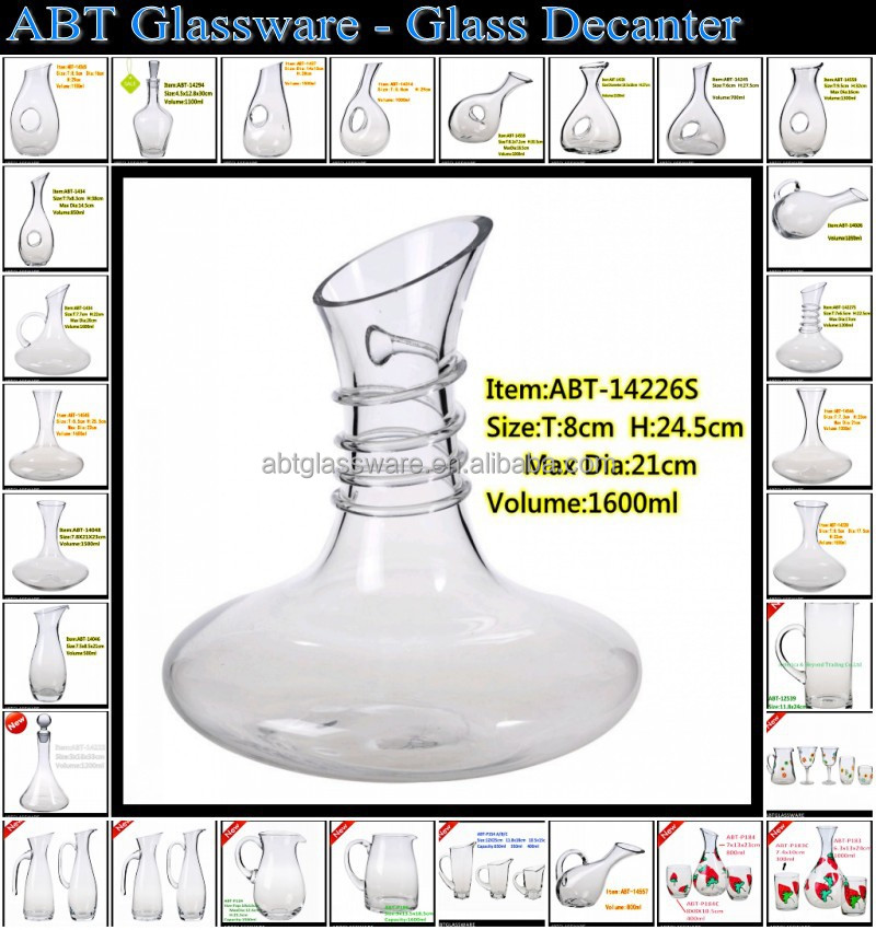 Unique design hand blow red wine glassware
