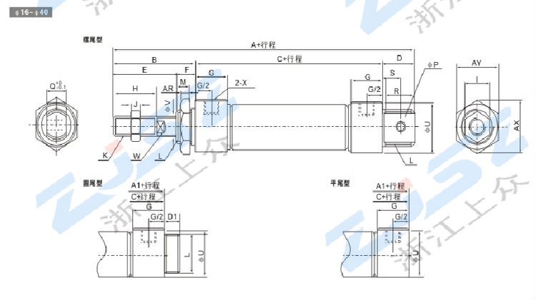 ステンレス製ミニシリンダーmal-ca2025問屋・仕入れ・卸・卸売り