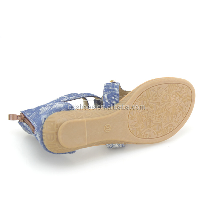 夏のスタイルの女性のサンダル浜の靴キャンディーゼリージーンズのサンダル仕入れ・メーカー・工場