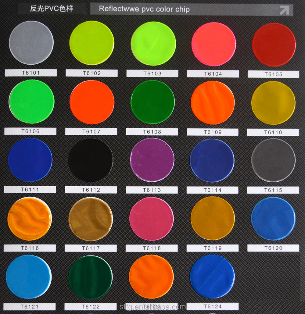 reflective pvc color chart