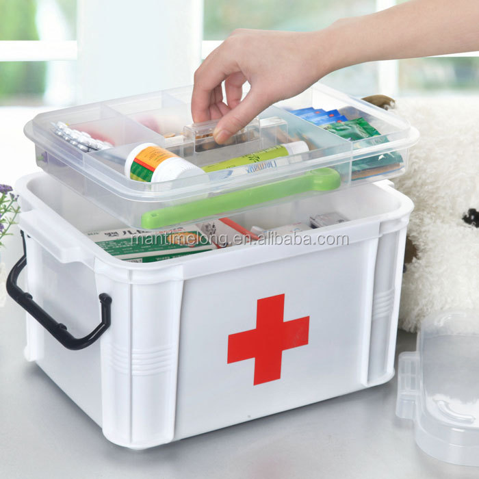 Plastic Medicine Box Family Large Medical Storage Box Medical Emergency Storage Health Care Box