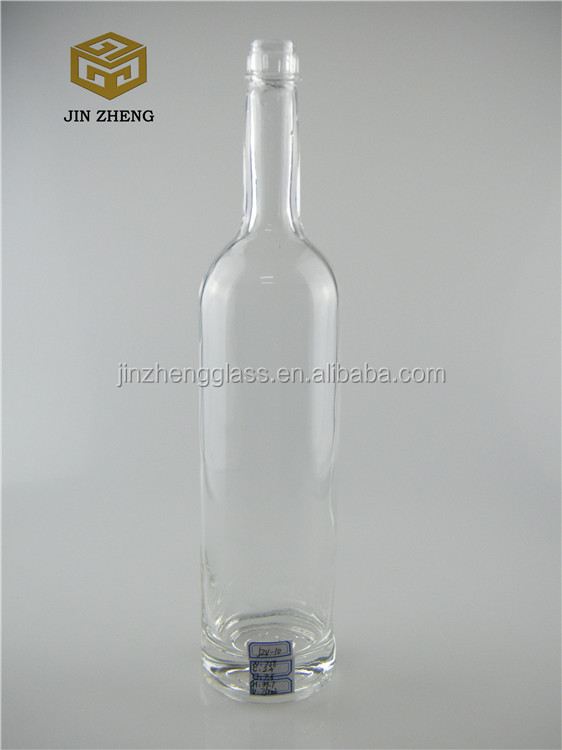 750ml empty clear red wine glass bottle,transparent/fancy wine glass bottle
