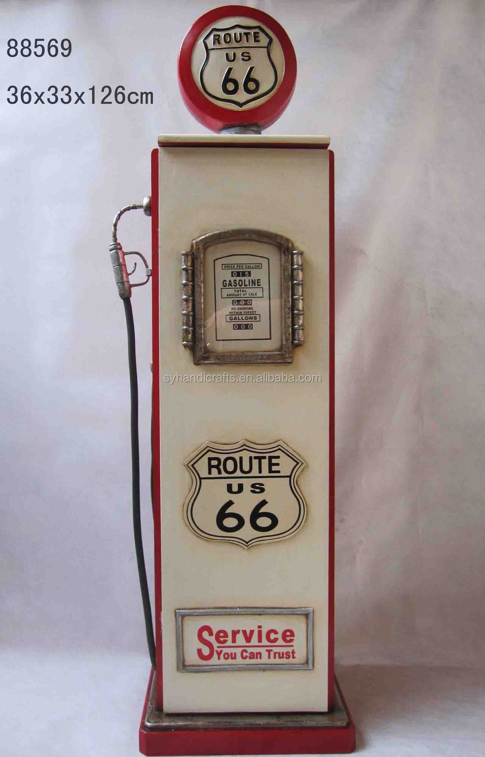 Decoratieve slaapkamer meubilair, zwart vintage benzinepomp houten ...
