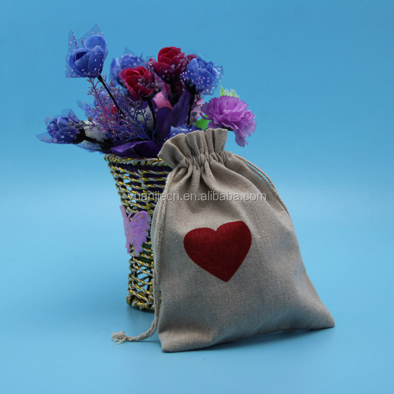 Fancy small drawstring jute tea bag