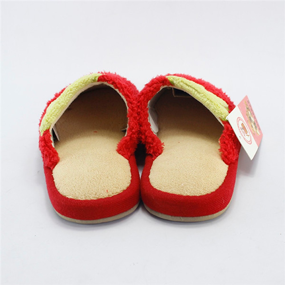 Oemラブリー赤いイチゴ形ぬいぐるみフルーツスリッパ靴とてもかわいいsofrスリッパ用女性仕入れ・メーカー・工場