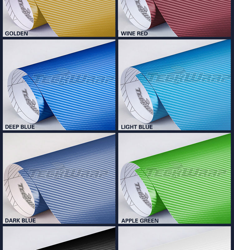 TeckWrap車のステッカー高品質1.52*20メートル5*65フィート11色の車体の装飾のための3Dカーボンファイバー箔問屋・仕入れ・卸・卸売り