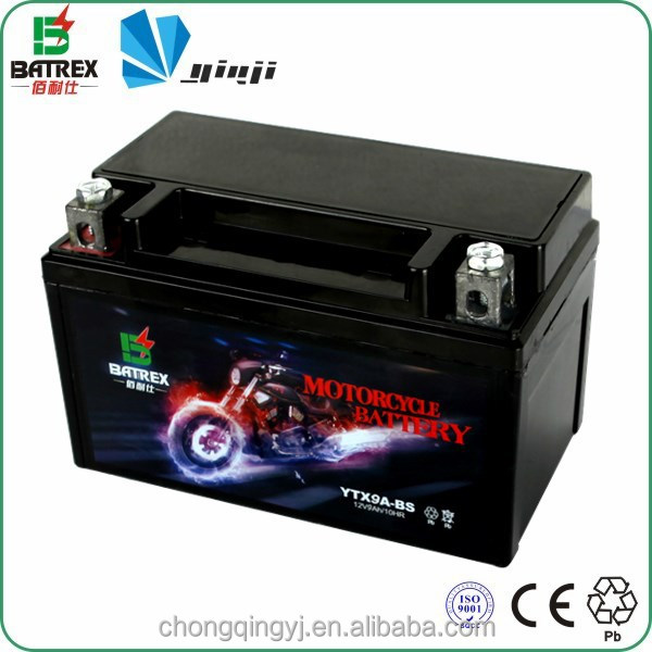 Batrex 12v Capacitor Battery 12v 9ah Motorcycle Battery For Ytx9abs