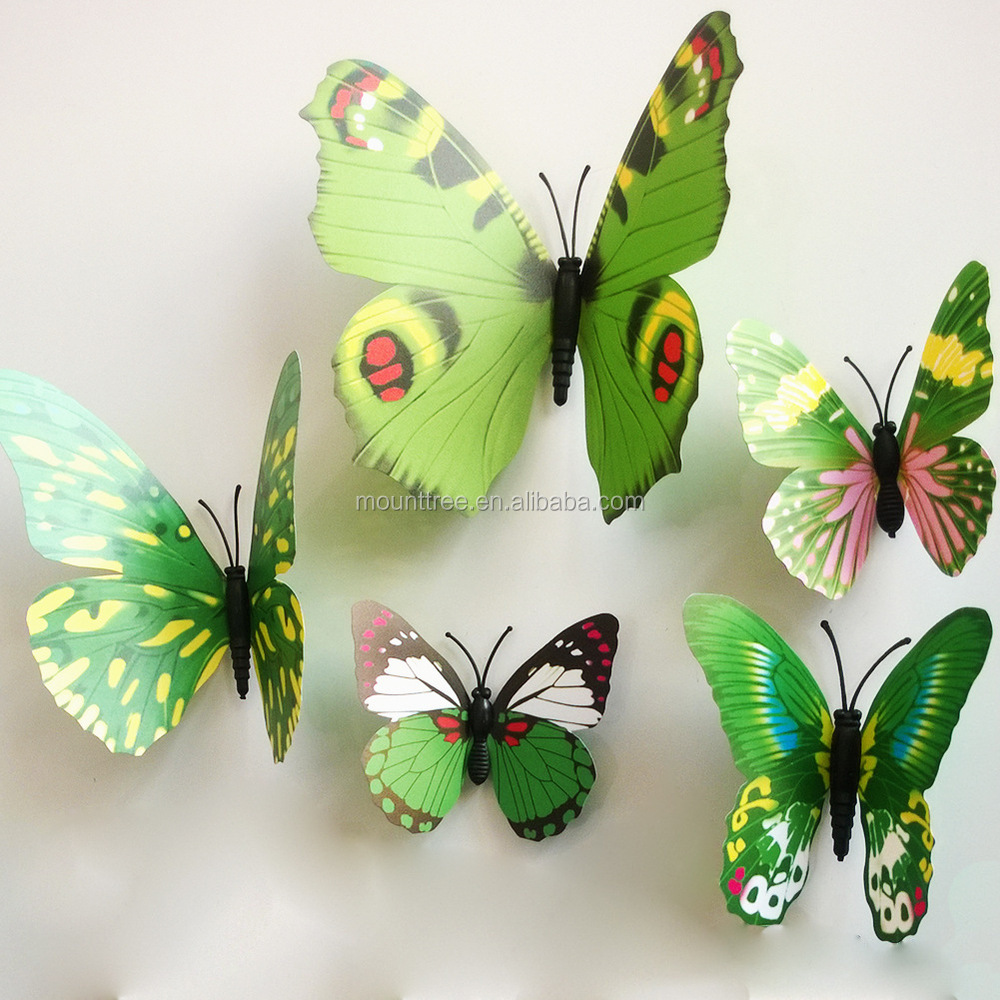 12 stuks 3d creatieve butterflie verwijderbare muurstickers thuis ...