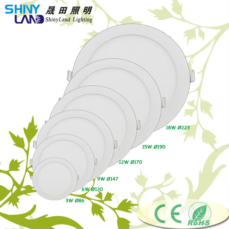 中国卸売高品質のラウンドledパネルライト15ワット、 超薄型ledパネル、 パネルled仕入れ・メーカー・工場