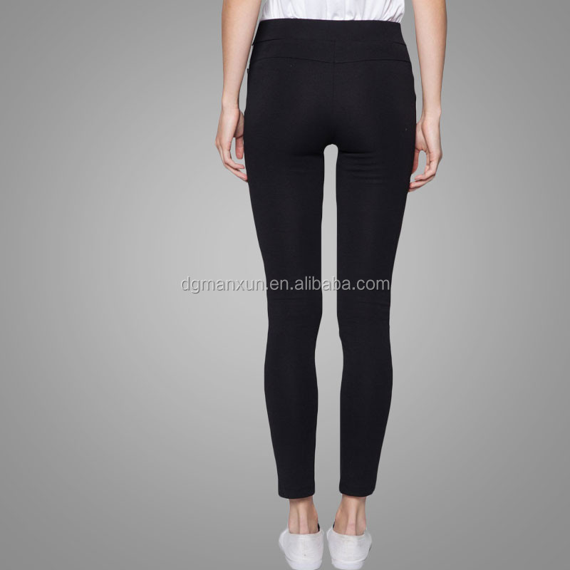 Zip pocket leggings lady fashion sexy women tight pu leather pants