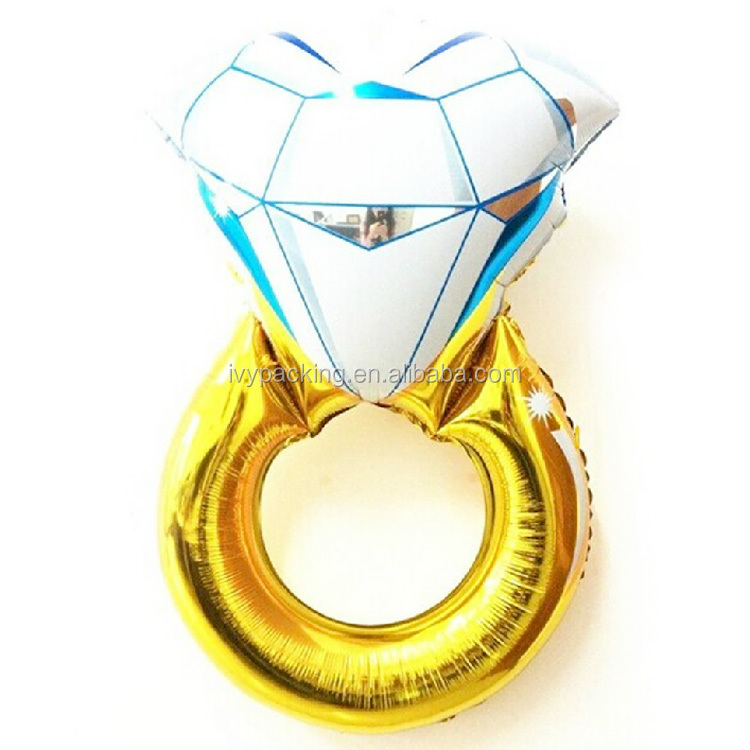 パーティー用品ホットピンクダイヤモンドリング形ido結婚式のホイルバルーン問屋・仕入れ・卸・卸売り