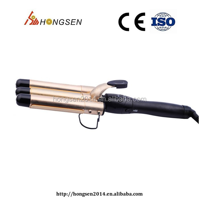 Professional Digital hair curling iron 3 barrel Waver Triple Hair Curler
