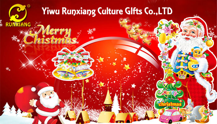 ファッション3d2014年クリスマス紙壁のステッカー、 ロシア市場runxiangmaunfacture熱い販売問屋・仕入れ・卸・卸売り